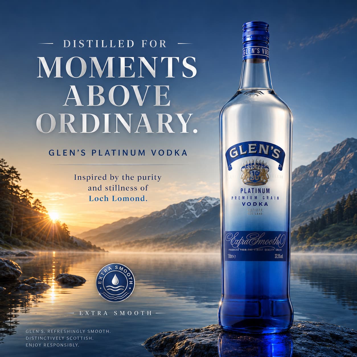 Glen's Vodka Loch Lomond Instagram social media post