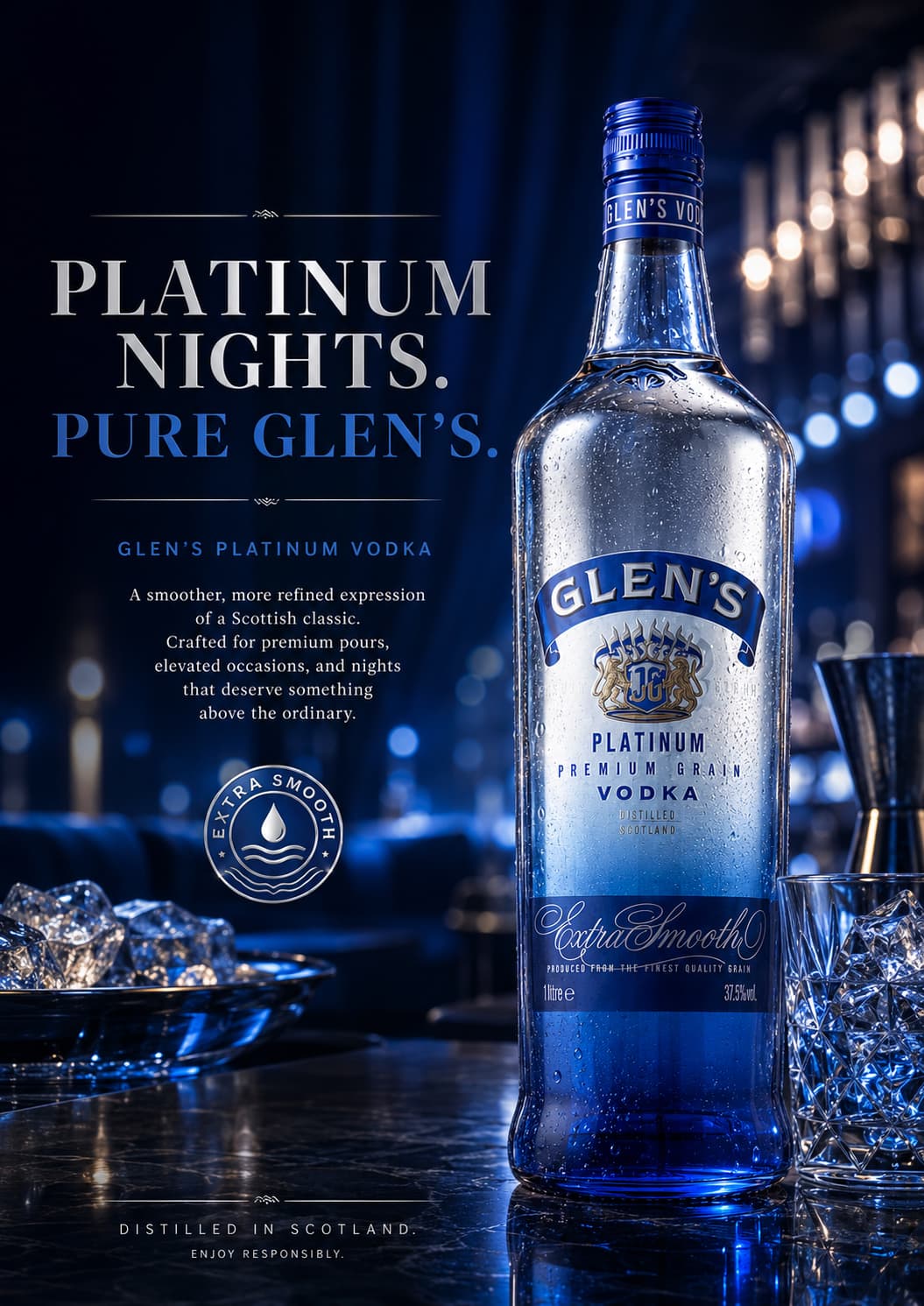 Glen's Vodka Night magazine press advert