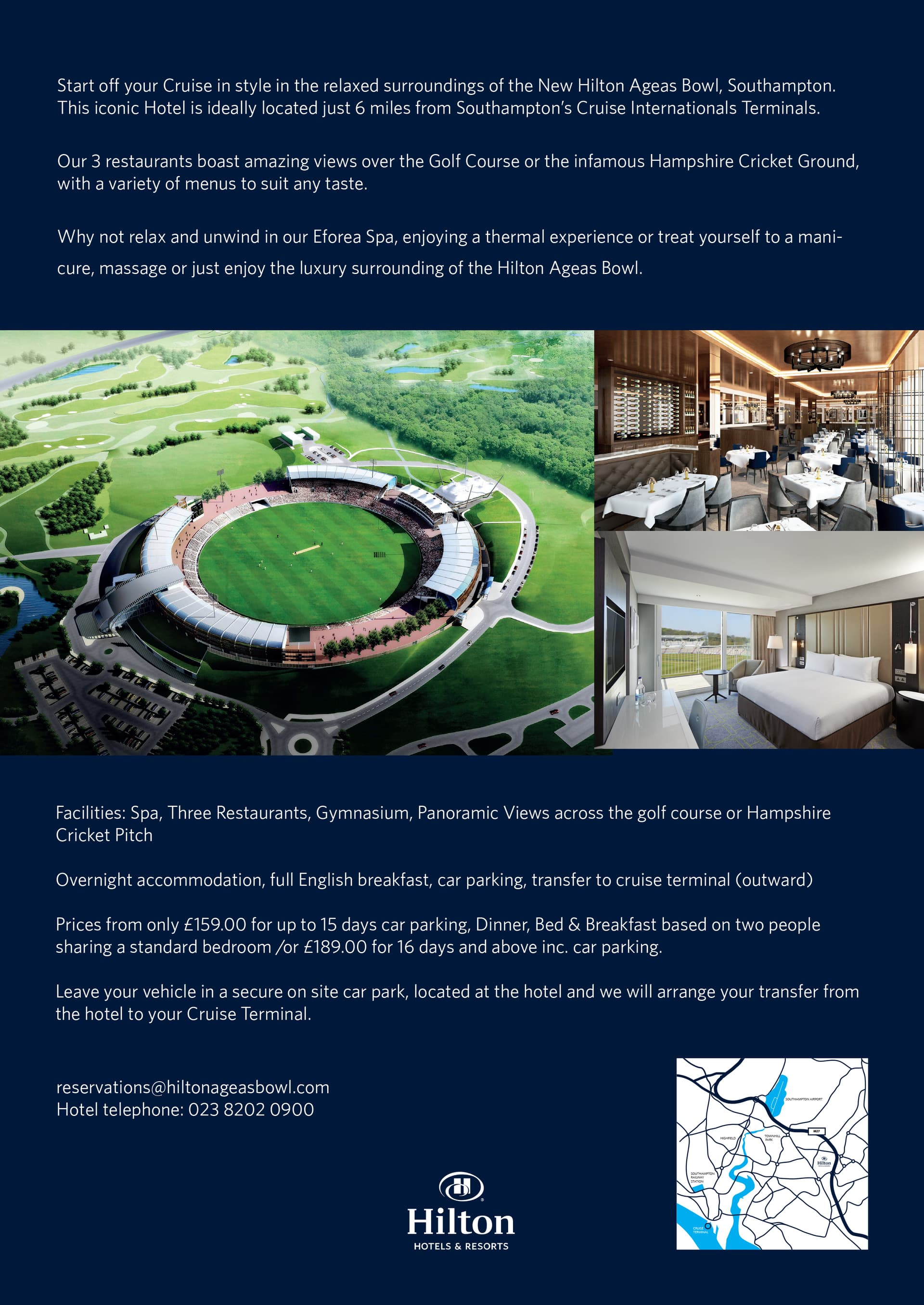 Hilton cruise promotional flyer front