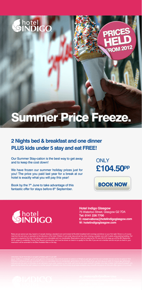 Hotel Indigo eshots email campaign collection