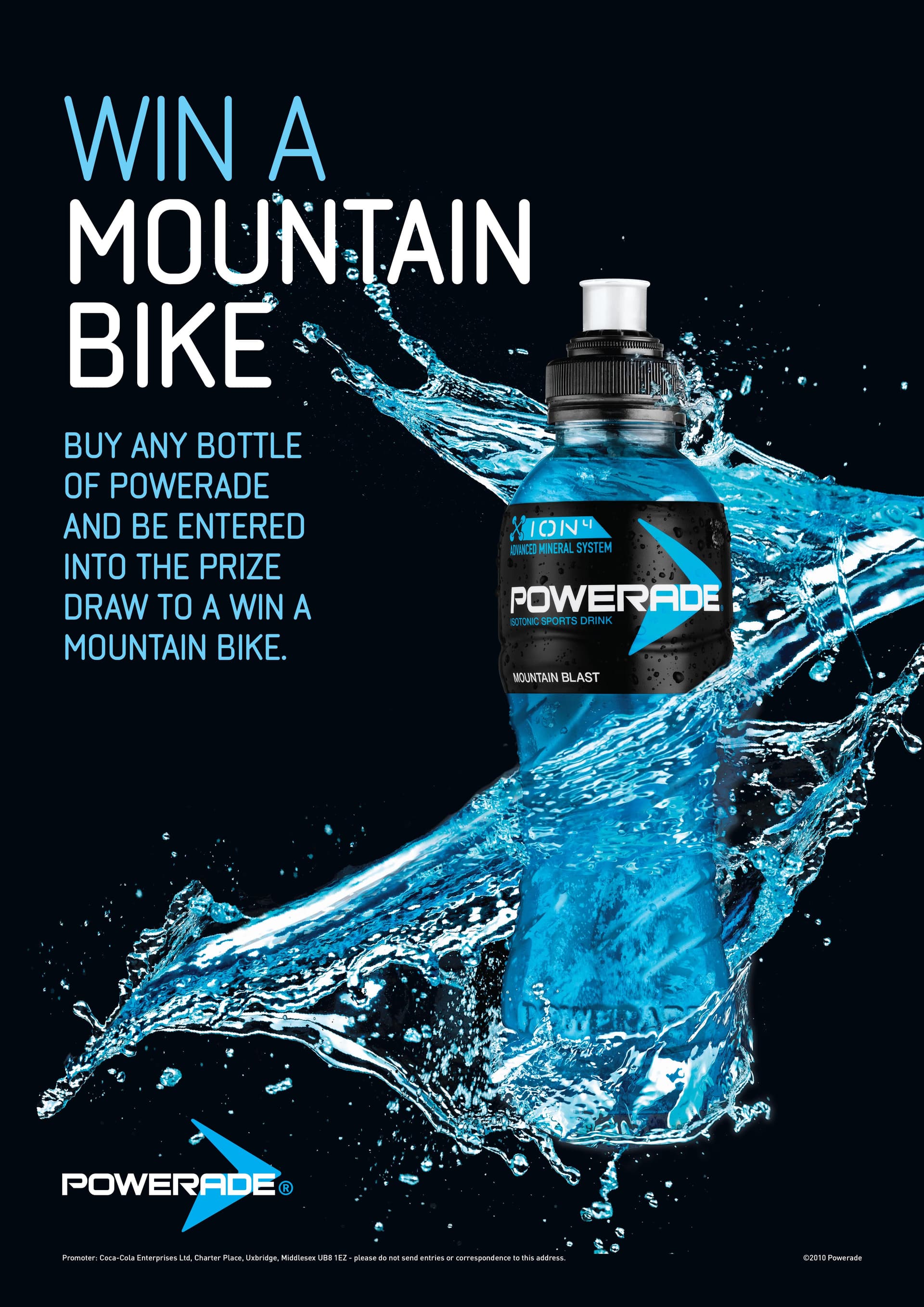 Powerade Mountain Bike promotional A3 poster