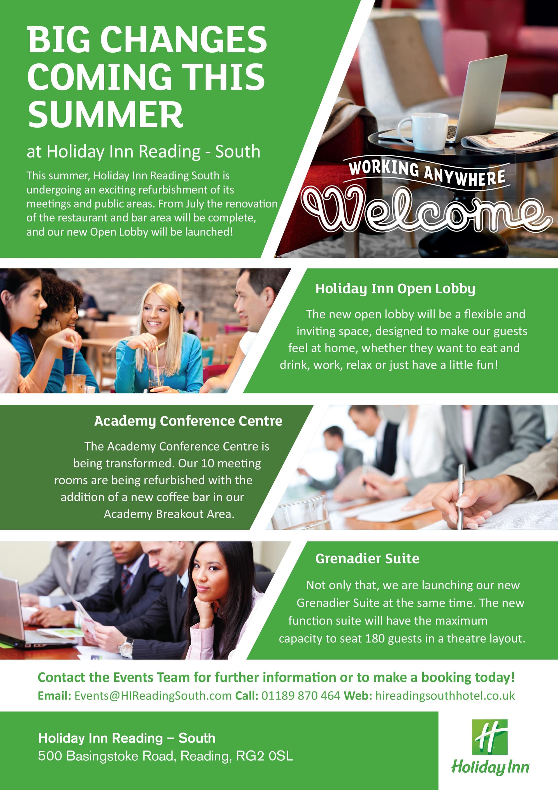 Holiday Inn Reading South open lobby promotional