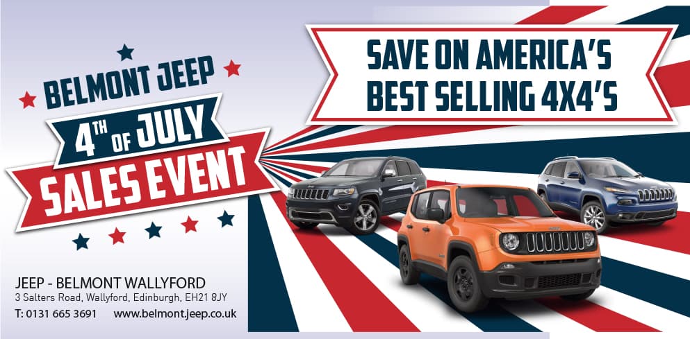 Jeep July 4th promotional banner