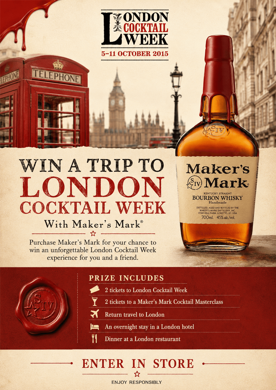 Maker's Mark competition congratulations poster