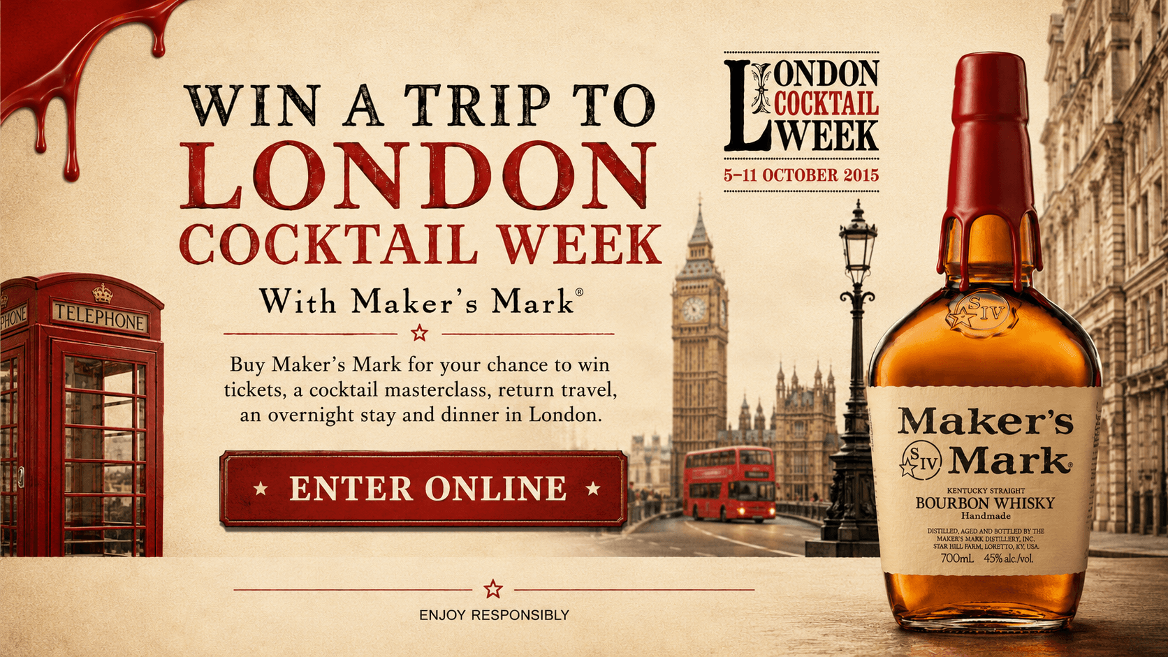 Maker's Mark competition congratulations web banner