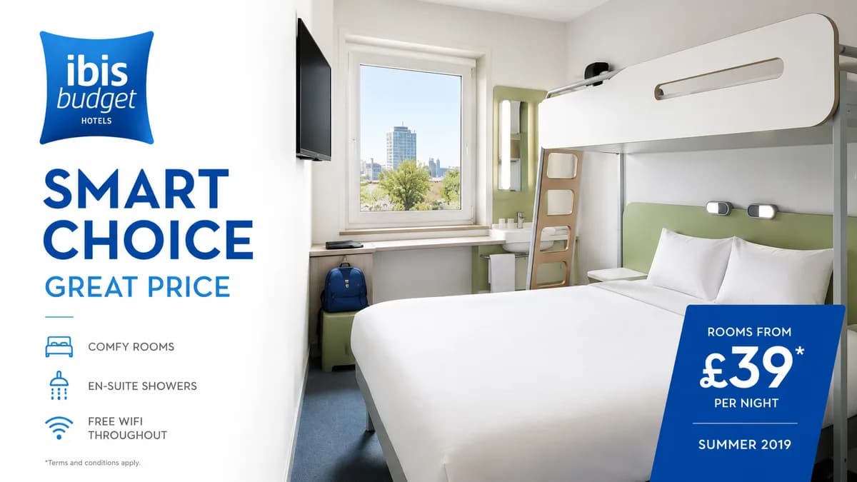 ibis budget hotel brand graphic