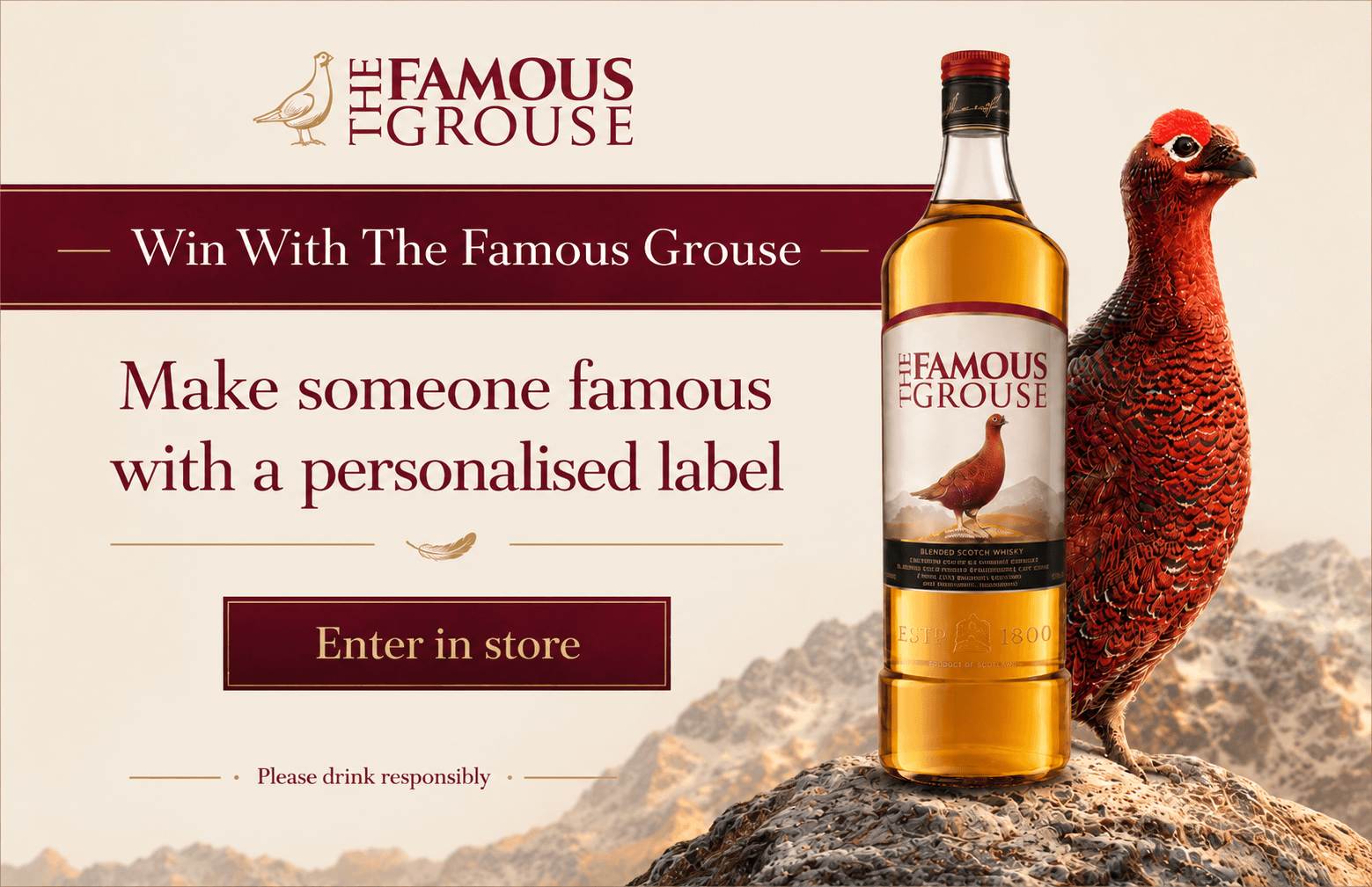 Famous Grouse personalised campaign card