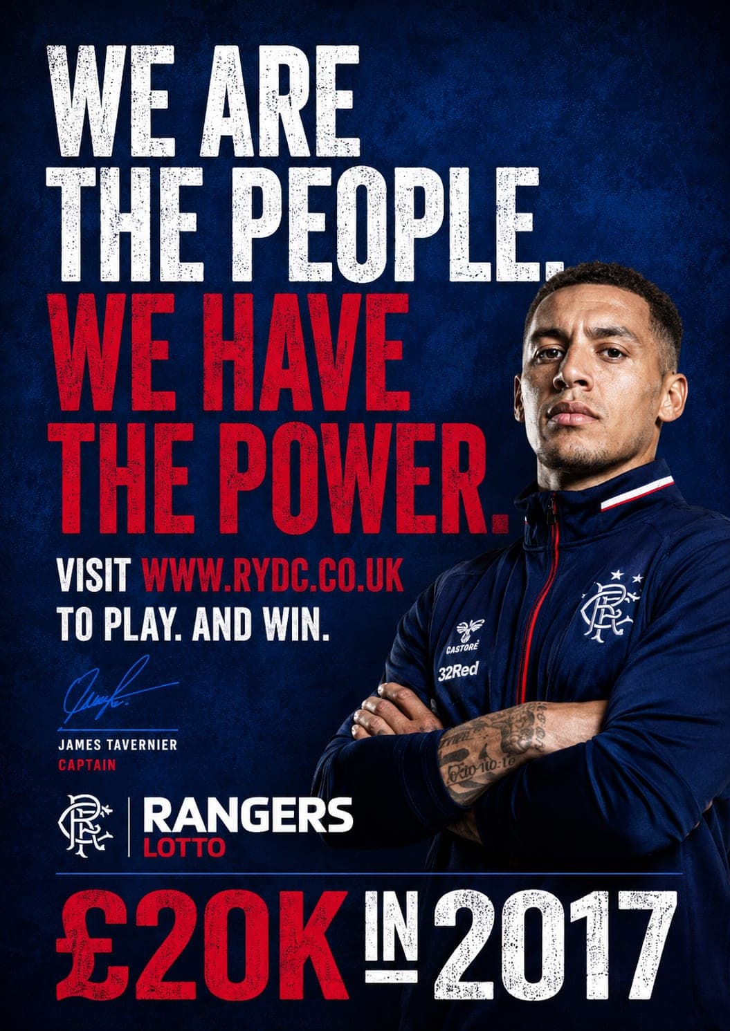 Rangers FC lotto promotional advert