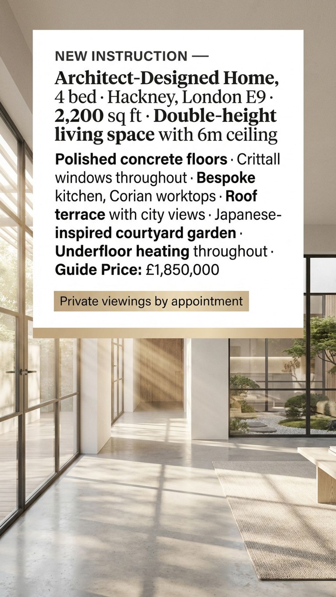 Estate Agent digital signage content example
