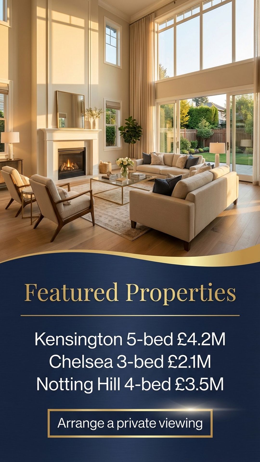 Portrait estate agent property listing