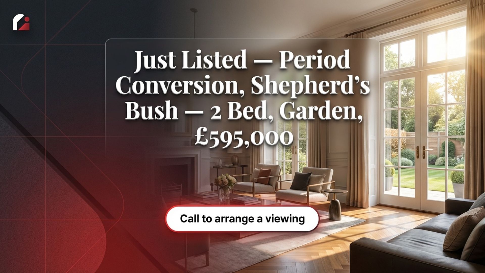 digital property listing screen showing new instructions design