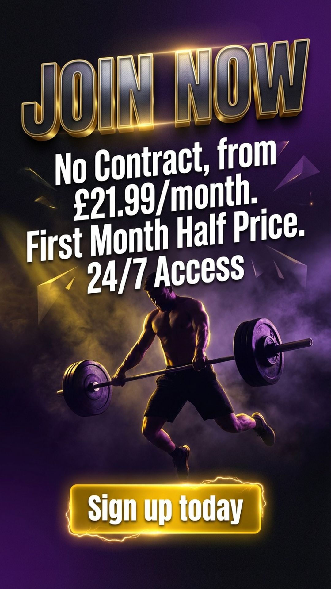 digital contact screen showing gym membership contact design
