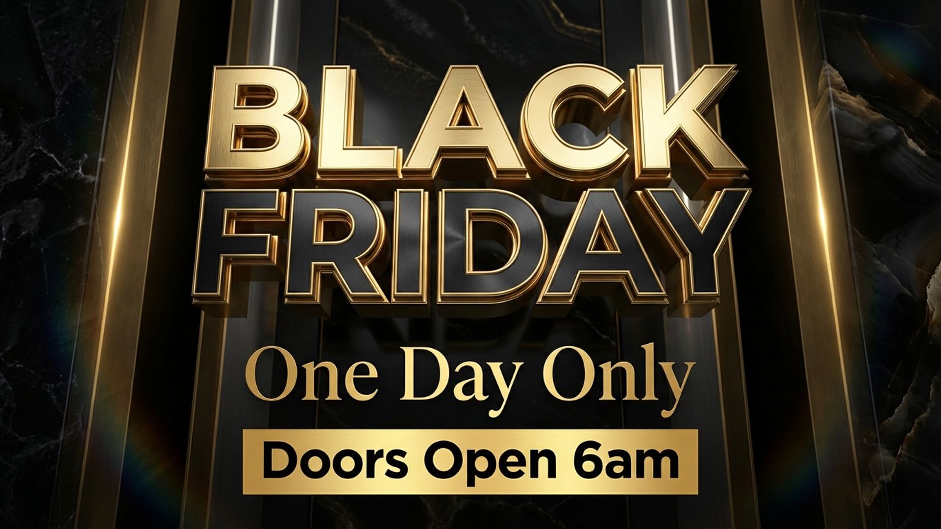 digital promo screen showing black friday campaign design