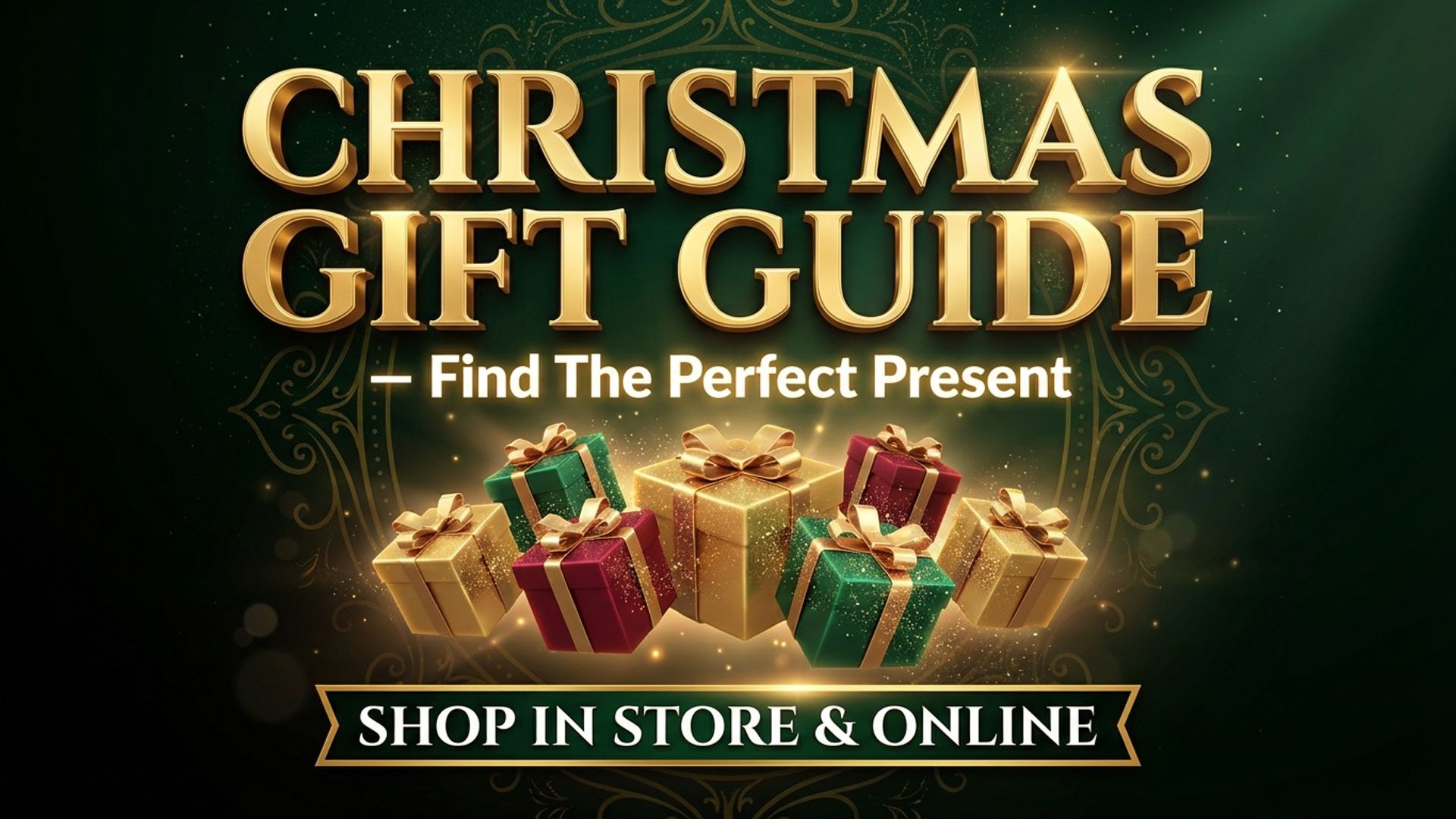 digital promo screen showing christmas gifts promotion design